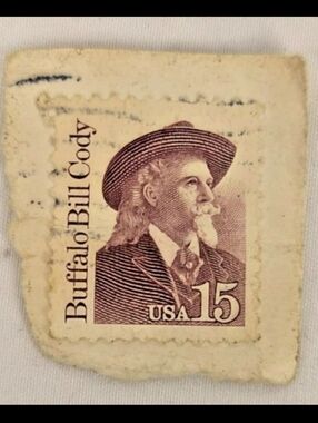 Vintage 1988 Buffalo Bill Cody 15c USA Stamp Scott 2177